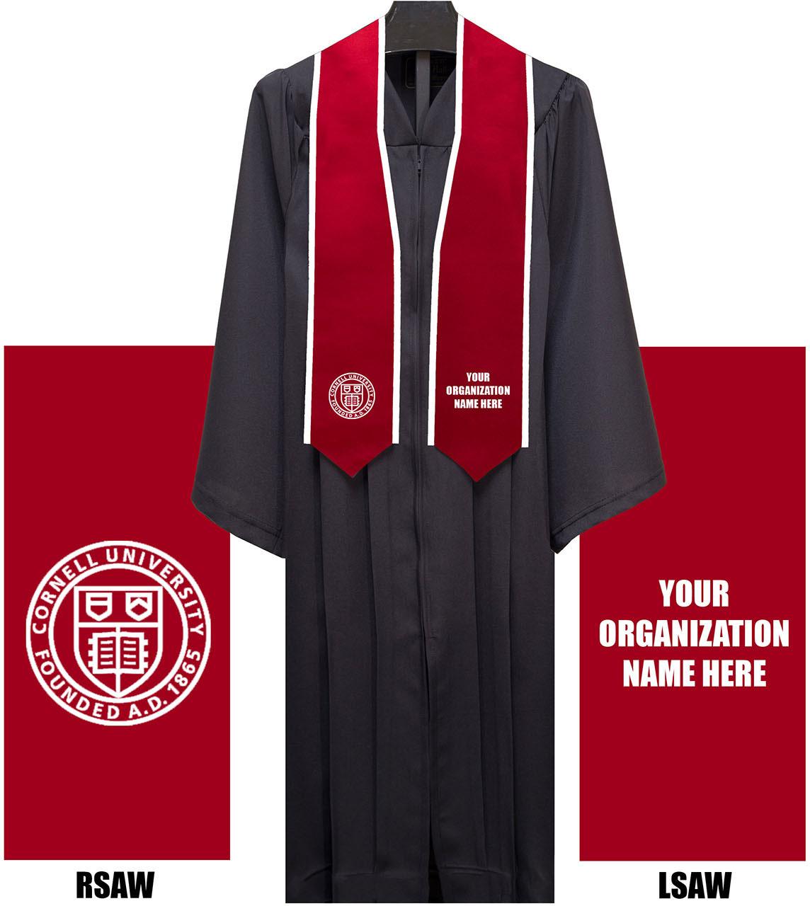 Custommade stoles only at the Cornell Store