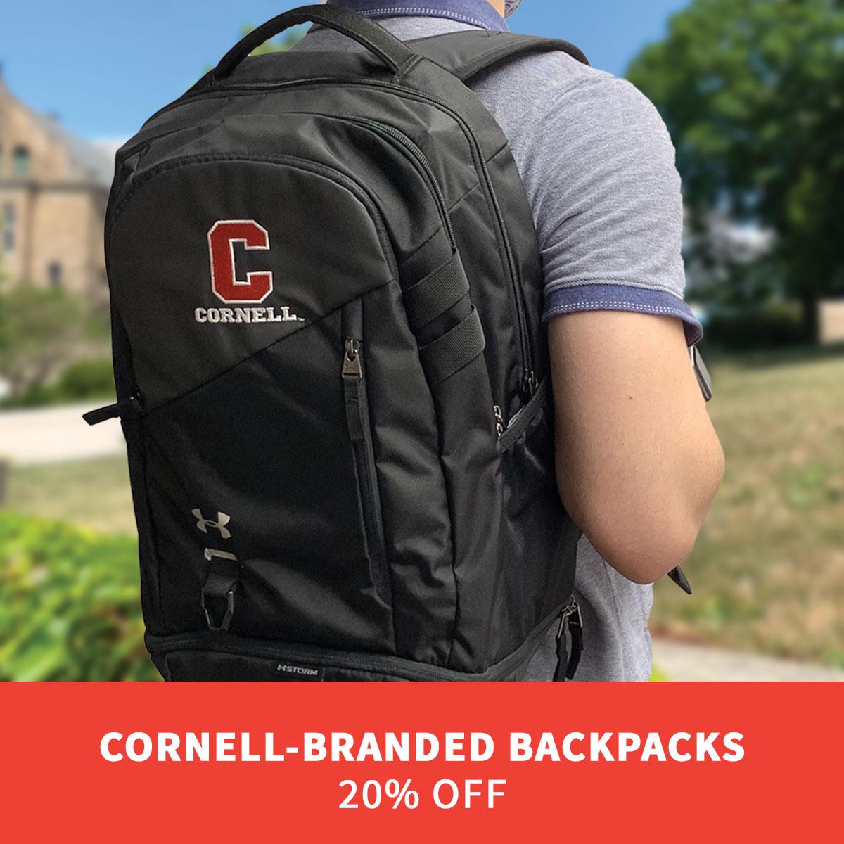 Cornell-branded backpacks