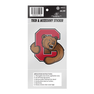 Cornell Bear Through C Sticker