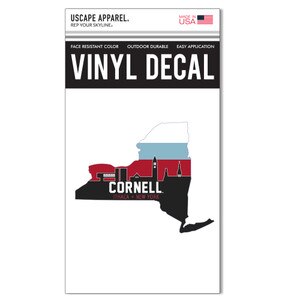 Cornell Skyline New York State shaped Sticker