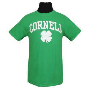 Cornell Arch Over Four-leaf Clover Green Tee