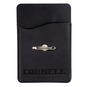Cornell Black Card Holder and Phone Stand