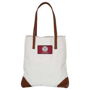 Cornell Canvas Tote w/ Leatherette Straps
