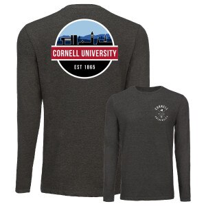 Long Sleeve Tee - Front & Back - Navy
