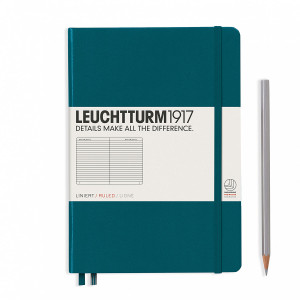 Leuchtturm1917 Notebook Medium (A5), Hardcover, Pacific Green, Ruled
