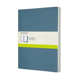 Moleskine Cahier Large Plain Journals- Brisk Blue