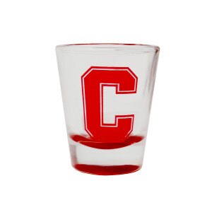 Block C Red Bottom Shot Glass 1.5 Oz