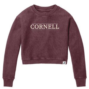 League Women's Cornell Embroidered Corded Crop