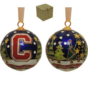 Kitty Keller Block C and Blue Skies Holiday Trees Ornament