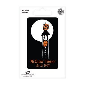 McGraw Tower Pumpkin Sticker 2" x 3"