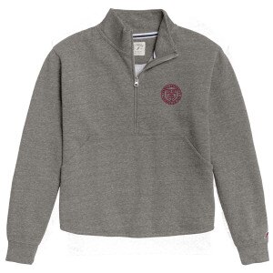 Women's League Half Zip Embroidered Cornell Seal on Chest
