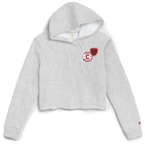 Women's Cropped Hood with Cornell Patches