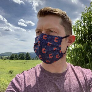 Block C Herringbone Print Face Covering
