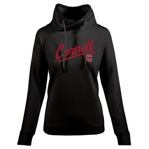 Women's Cornell University 1865 Block C Crossover Funnel Neck Pullover