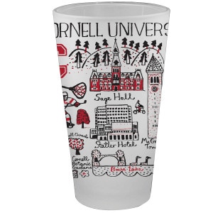 Julia Gash Cornell Frosted Pint Glass