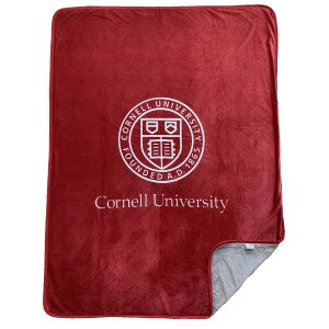 Cornell Seal Over Cornell University Double Sided Plush Fleece Blanket