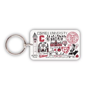 Julia Gash Cornell Recycled Wood KeyChain