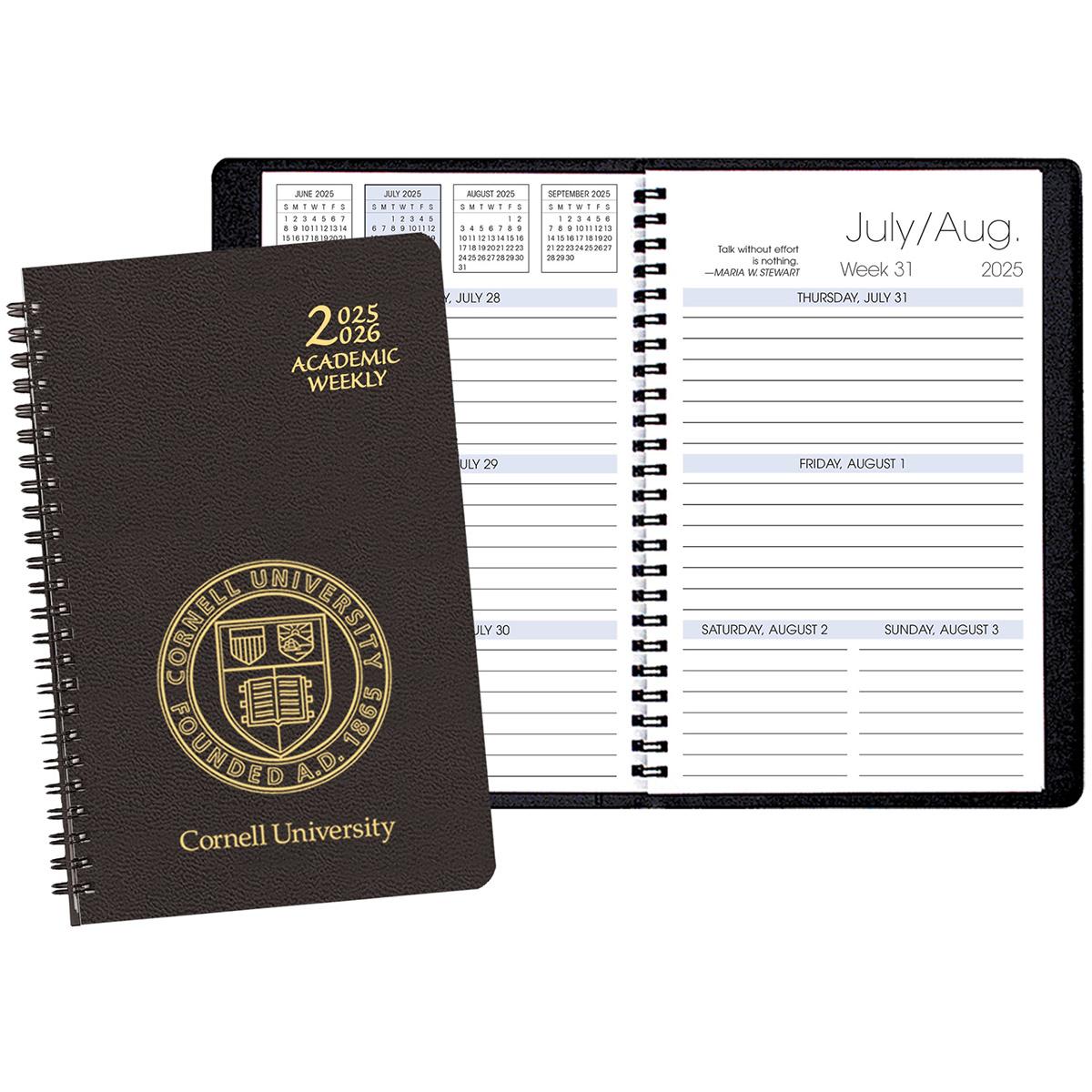 5.5X8.5 Academic Weekly Planner blk