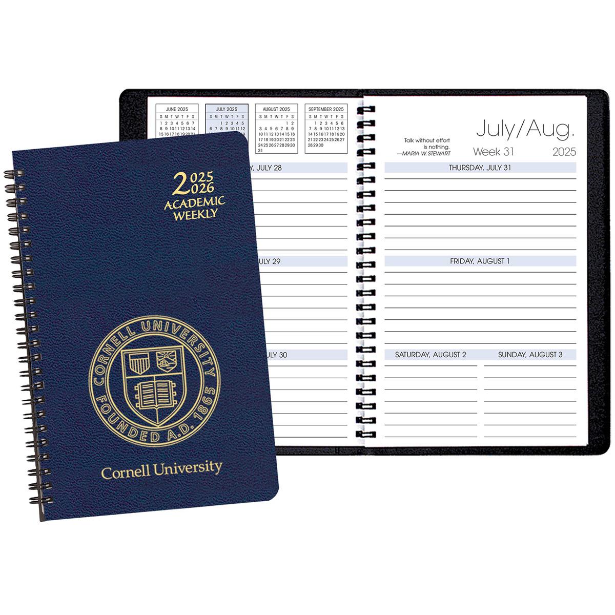 5.5X8.5 Academic Weekly Planner blu
