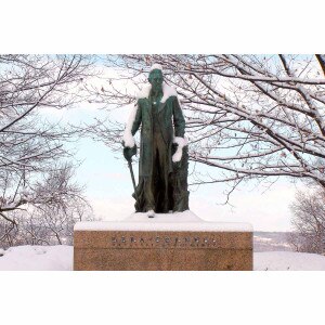 Ezra Cornell Winter Scene Postcard