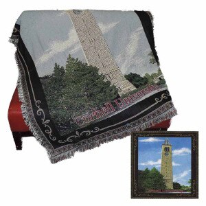 Cotton Afghan With McGraw Tower