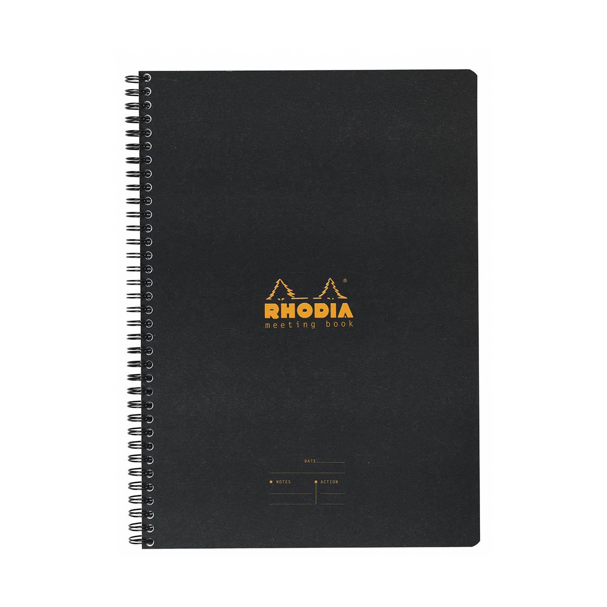Rhodia Meeting Book, Black, Lined