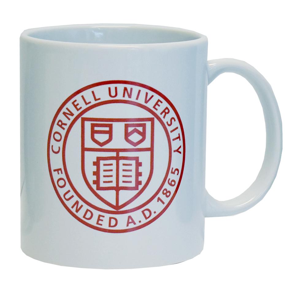 11oz Mug with Cornell Seal White