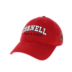 Cornell Track and Field Cap with Bear Through C Side Embroidery