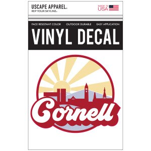 Cornell Farout Skyline Circle Sticker
