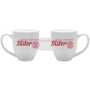 White Cornell University Sister Mug