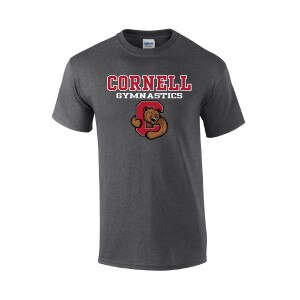 Cornell Gymnastics Over Bear Through C Tee