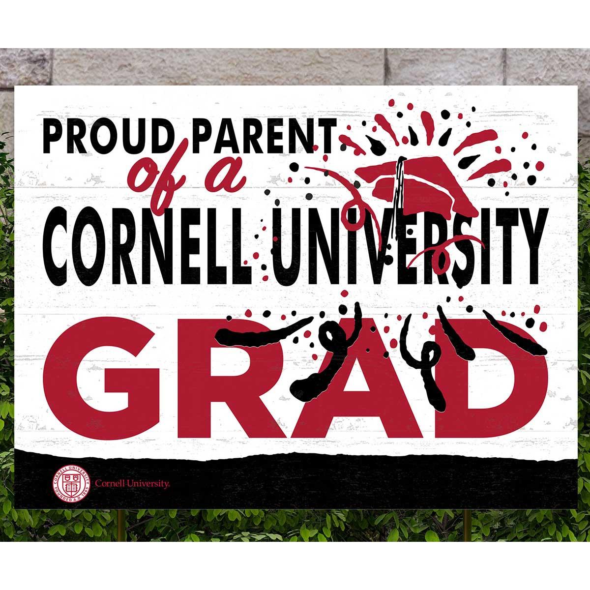 Proud Parent Cornell Grad Lawn Sign