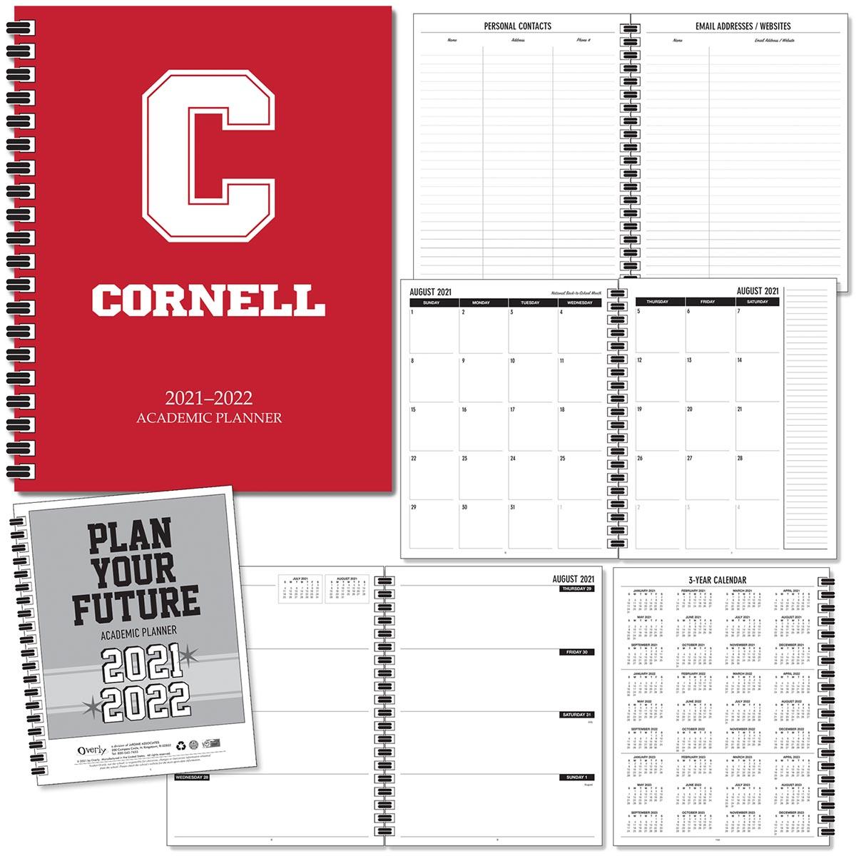 Block C Over Cornell Red Academic Planner 21-22