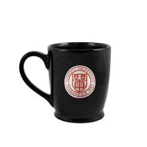 Mug - Black Bistro Mug With Pewter Seal