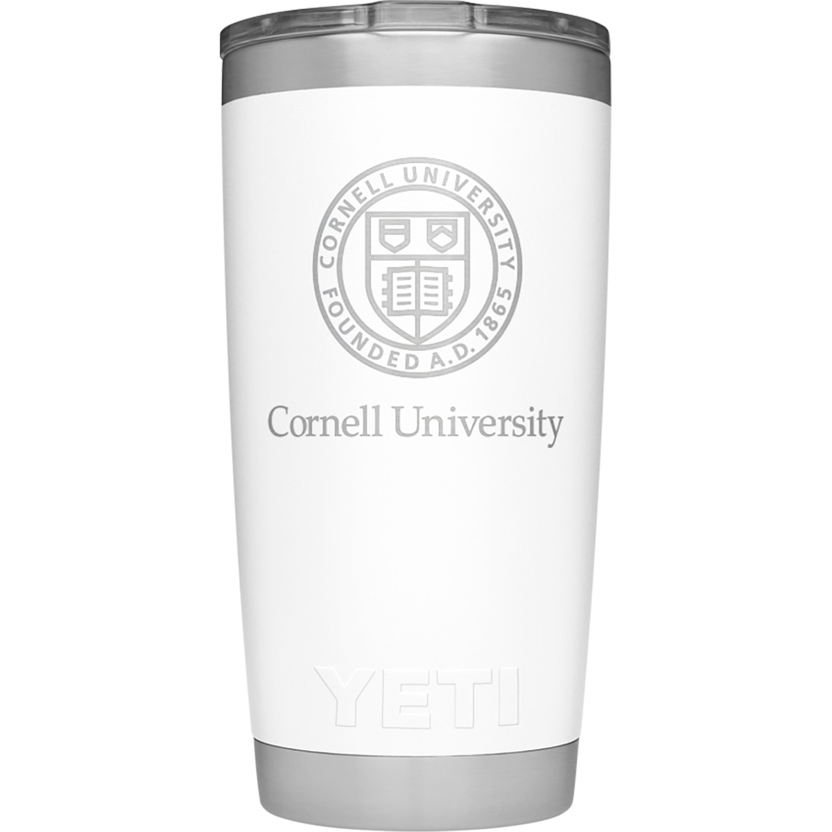 WHite YETI 20oz Rambler Tumbler Cor