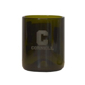 12oz Repurposed Glass Cup Block C over Cornell