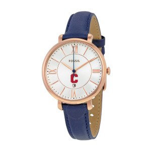 Women's Fossil Jacqueline Navy Leather Watch Block C