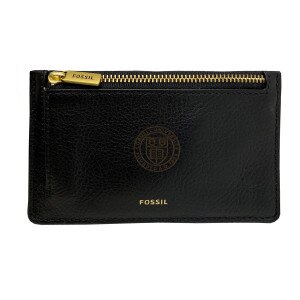 Fossil Logan Black Card Case Cornell Seal