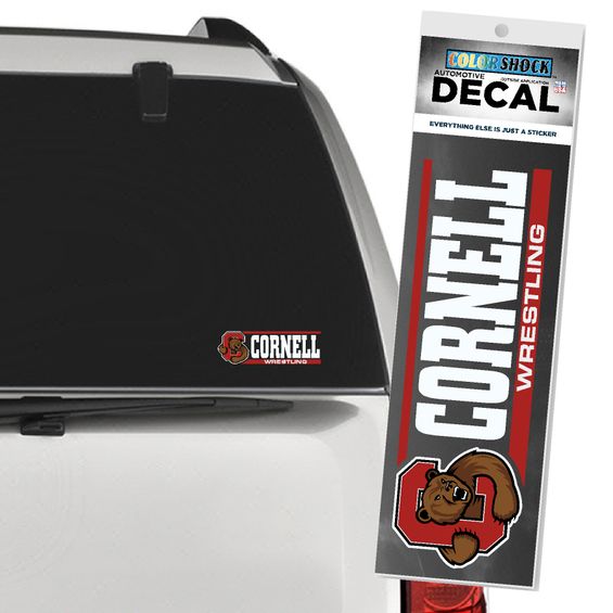 Cornell Wrestling Decal Bear Throug