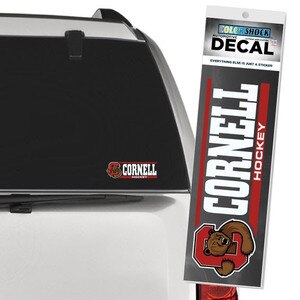 Cornell Hockey Decal Bear Through C
