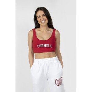 Women's Cornell Scoop Neck Crop Tank