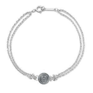 Silver Cornell Seal Double Bracelet