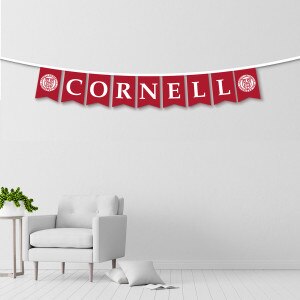 Red Cornell with Seals Felt Banner String
