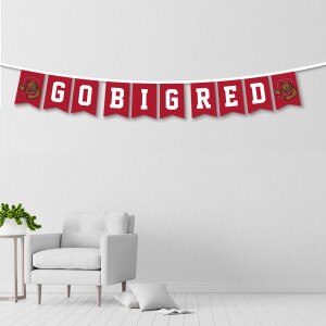 Go Big Red Felt Banner String