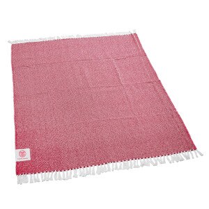 Red and White Cornell Farmhouse Throw