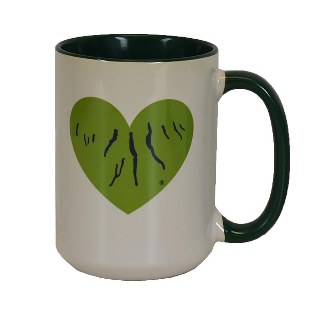 Green Heart Finger Lakes Mug Dark G