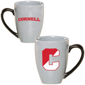 Cornell Block C Black Handle Graystone Mug
