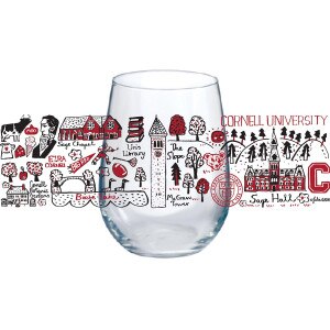 Julia Gash Cornell Stemless Wine Glass 21oz Full Print