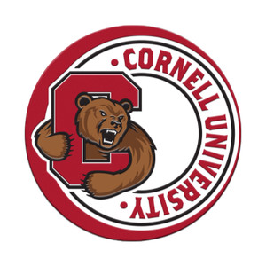 Bear Through C Cornell University Round Magnet Red