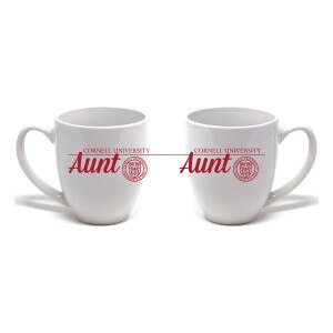 White Cornell University Aunt with Seal Bistro Mug